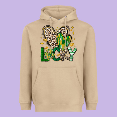 Lucky Saint Patricks Day Heavyweight Hoodie Designed By Cowhidedigitalart