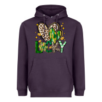 Plum Lucky Saint Patricks Day Heavyweight Hoodie - CowhideDigitalArt