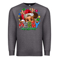 Charcoal Heather Merry Christmas Premium Sweatshirt - CowhideDigitalArt