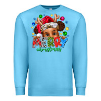 Ocean Blue Merry Christmas Premium Sweatshirt - CowhideDigitalArt