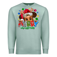 Seafoam Merry Christmas Premium Sweatshirt - CowhideDigitalArt