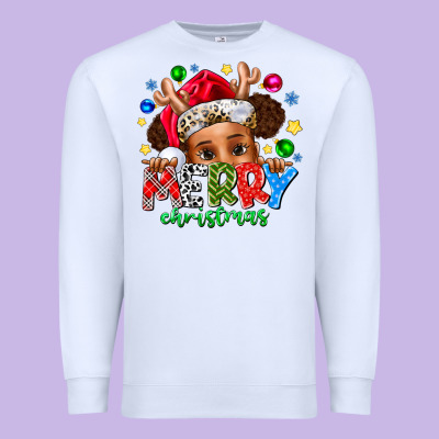 Merry Christmas Premium Sweatshirt Designed By Cowhidedigitalart