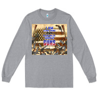 Heather Grey no one will be taking my guns Long Sleeve Tee - TumblerDesignByShophia