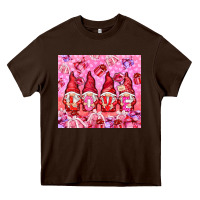 Chocolate Brown love gnomies with gift boxes Heavy Core Tee - NancyCooperArtShop
