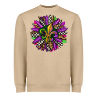 Mushroom mardi gras sunflower Heavyweight Sweatshirt - OliviaCreatesArt
