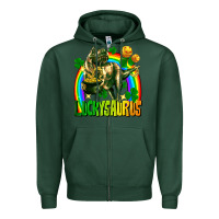 Sports Green luckysaurus Zipper Hoodie - FaDigitalArtStudio