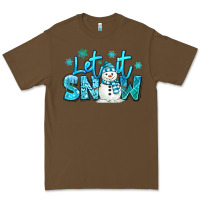 Cacao let it snow winter snowman Premium Tee - MaliasSmallBusiness