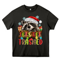 Asphalt lets get trashed with raccoon Heavy Core Tee - MaliasSmallBusiness
