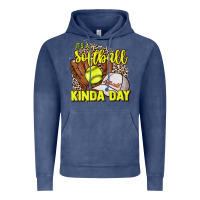 Vintage Denim It's a Softball kinda day leopard Vintage Hoodie - NancyCooperArtShop