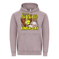 It's A Softball Kinda Day Leopard Vintage Hoodie | Teevron