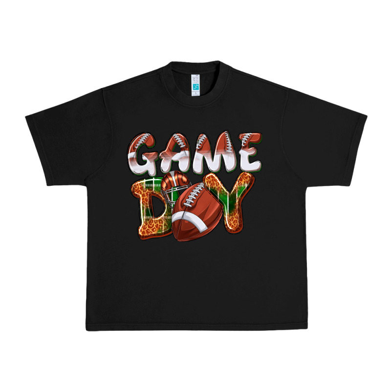Game Day Leopard Football Urban Heavy Tee by NancyCooperArtShop | Teevron