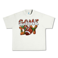 Pistachio Game day leopard Football Urban Heavy Tee - NancyCooperArtShop