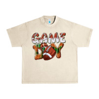 Sandshell Game day leopard Football Urban Heavy Tee - NancyCooperArtShop