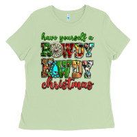 Matcha Have yourself a rowdy howdy Christmas Ladies Tee - NancyCooperArtShop