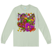 Matcha Mardi Gras hearts Long Sleeve Tee - HowdyJamesFarm