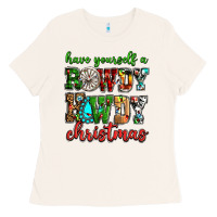 Have Yourself A Rowdy Howdy Christmas Ladies Tee | Teevron