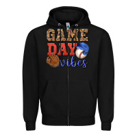 Black game day vibes Zipper Hoodie - BundleAndBundleShop