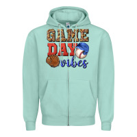 Seafoam game day vibes Zipper Hoodie - BundleAndBundleShop