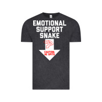 Vintage Black Mens Crude Humor Inappropriate Emotional Support Snake Halloween Vintage Tee - trangStudio