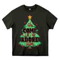 Asphalt oh come let us adore him christmas tree Heavy Core Tee - MaliasSmallBusiness