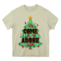 Mossy oh come let us adore him christmas tree Heavy Core Tee - MaliasSmallBusiness