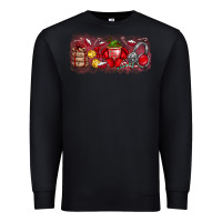 Black Merry Christmas Premium Sweatshirt - CowhideDigitalArt