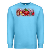 Ocean Blue Merry Christmas Premium Sweatshirt - CowhideDigitalArt