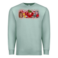 Seafoam Merry Christmas Premium Sweatshirt - CowhideDigitalArt