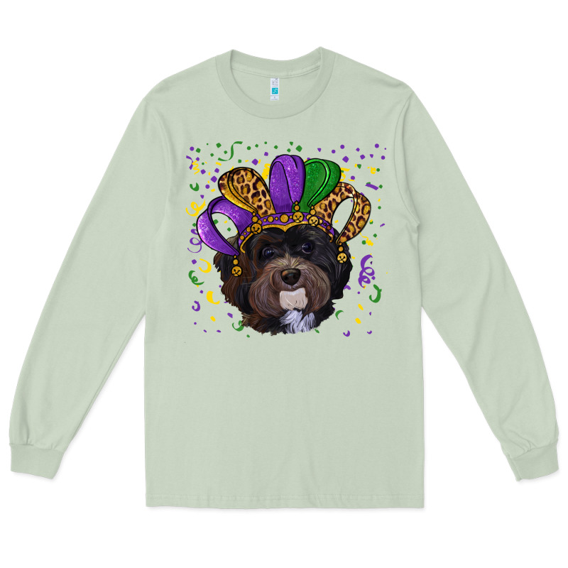 Mardi Gras Havanese Dog With Hat Long Sleeve Tee by RanaPortraitStore | Teevron