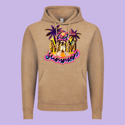 Hot Mom Summer Vintage Hoodie Designed By Nancycooperartshop