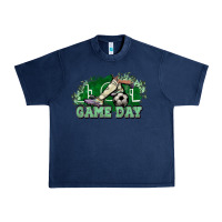 Navy Game day Soccer Urban Heavy Tee - NancyCooperArtShop