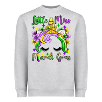 Heather Grey little miss mardi gras unicorn  olivia Heavyweight Sweatshirt - OliviaCreatesArt