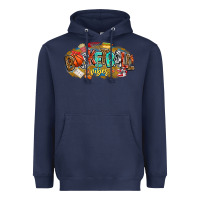 Navy basketball vibes Heavyweight Hoodie - CowhideDigitalArt