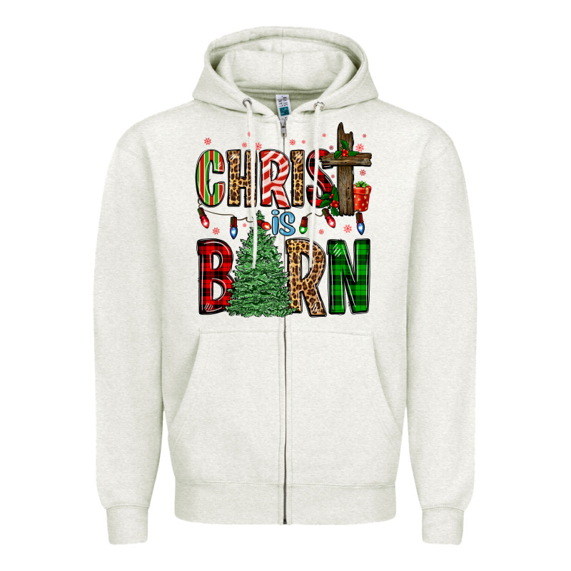 Christ Is Born Zipper Hoodie by FaDigitalArtStudio | Teevron