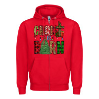 Red christ is born Zipper Hoodie - FaDigitalArtStudio