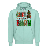 Seafoam christ is born Zipper Hoodie - FaDigitalArtStudio