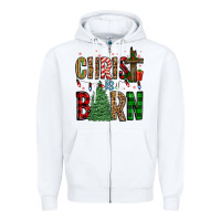 White christ is born Zipper Hoodie - FaDigitalArtStudio