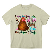 Mossy i may look calm but in my head ive pecked you 3 ti Heavy Core Tee - JahusDesignShop