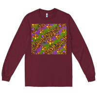 Burgundy Mardi Gras tumbler Long Sleeve Tee - HowdyJamesFarm