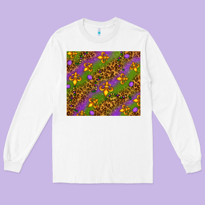 Mardi Gras Tumbler Long Sleeve Tee Designed By Howdyjamesfarm