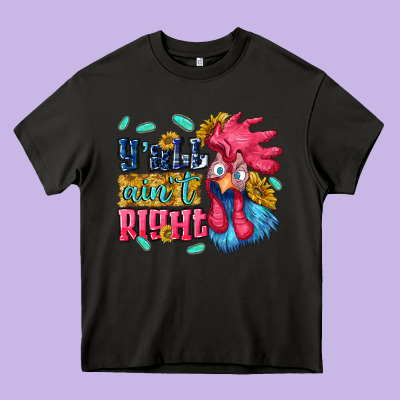 Yall Aint Right With Chicken Heavy Core Tee Designed By Nancycooperartshop
