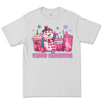 Dove Grey merry christmas snowman coffee cups Premium Tee - MaliasSmallBusiness