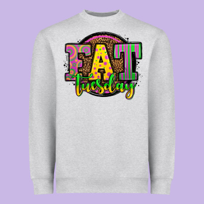 Mardi Gras Fat Tuesday Heavyweight Sweatshirt Designed By Oliviacreatesart