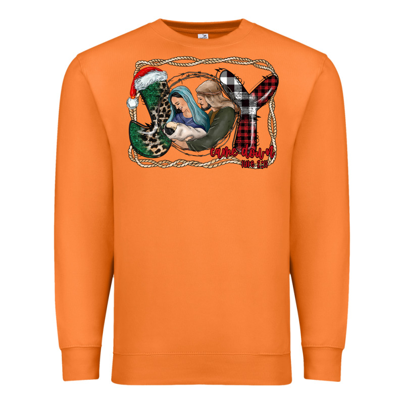 Joy Christmas Premium Sweatshirt by CowhideDigitalArt | Teevron