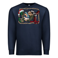 Navy joy Christmas Premium Sweatshirt - CowhideDigitalArt