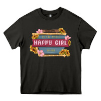 Asphalt welcome to the fabulous happy girl avenue Heavy Core Tee - MaliasSmallBusiness