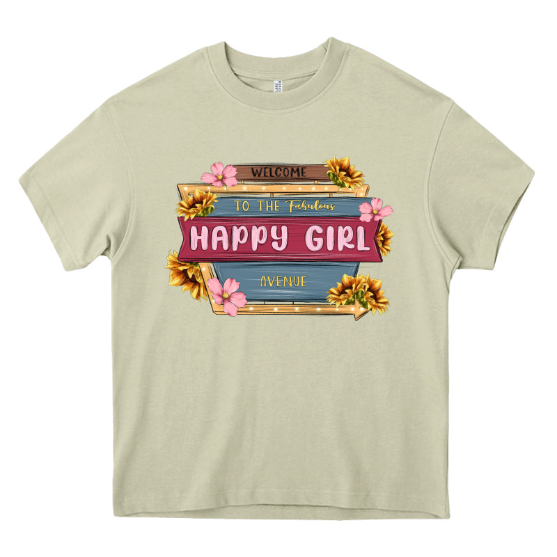 Welcome To The Fabulous Happy Girl Avenue Heavy Core Tee by MaliasSmallBusiness | Teevron