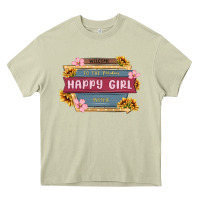 Mossy welcome to the fabulous happy girl avenue Heavy Core Tee - MaliasSmallBusiness