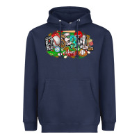 Navy baseball vibes Heavyweight Hoodie - CowhideDigitalArt