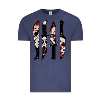 Vintage Denim knives horror movie friday halloween horror ghost Vintage Tee - trangStudio
